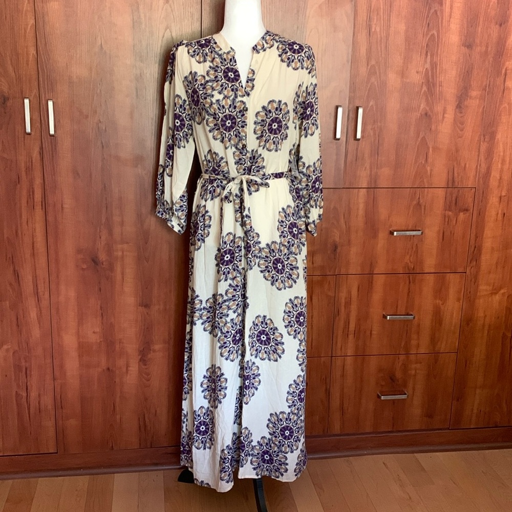 Grace & Mila Kaleidoscope Medallions Linen Blend Dress